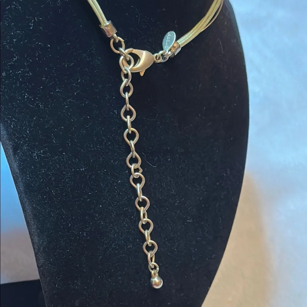 Chico’s Elegant Gold Enamel Necklace